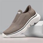 Men's lightweight waterproof walking shoes, comfortable and soft, slip-on style, wide and extra-long design.
