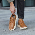 Men's crocodile leather shoes: Lightweight, waterproof, comfortable and soft walking shoes - wide last and extended design.