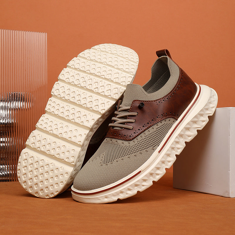 Men's lightweight waterproof Oxford shoes, comfortable and soft, suitable for walking - wide last and extended design