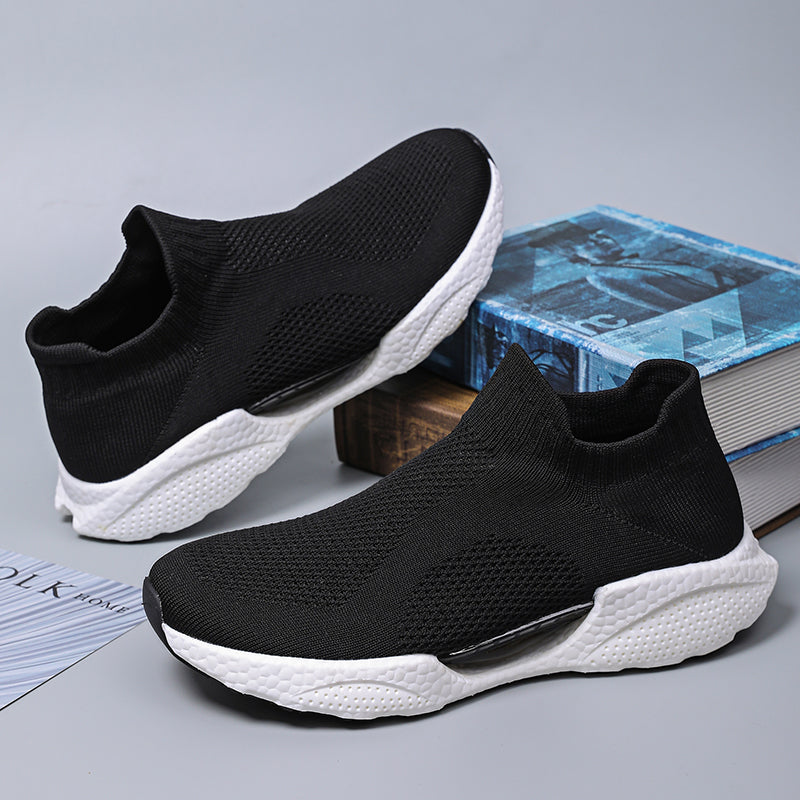 Men's Slip-On Sneakers – Laceless, Breathable, Non-Slip Grip, Cushioned Footbed, Wide Toe Box