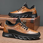 ⏰Limited Time Sale 70% OFF - Men's Casual Fashion  Hiking Shoes – Waterproof, Slip-Resistant, Puncture-Resistant, Impact-Resistant, Wide Toe  – Genuine Leather Outdoor Sports Shoes, Suitable for Various Terrain