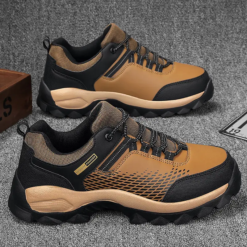 Men's Wear-Resistant Waterproof Hiking Shoes – Wide Toe, Non-Slip, Anti-Puncture