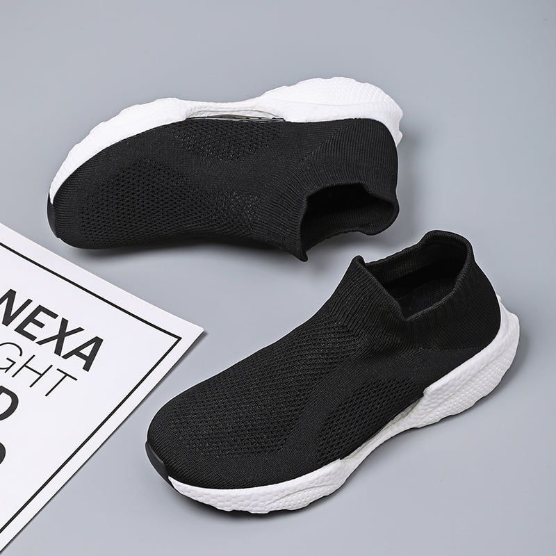 Men's Slip-On Sneakers – Laceless, Breathable, Non-Slip Grip, Cushioned Footbed, Wide Toe Box