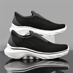 Men's lightweight waterproof walking shoes, comfortable and soft, slip-on style, wide and extra-long design.
