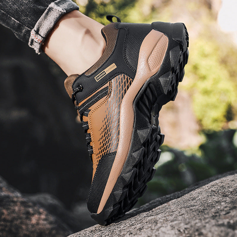 Men's Wear-Resistant Waterproof Hiking Shoes – Wide Toe, Non-Slip, Anti-Puncture