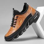 ⏰Limited Time Sale 70% OFF - Men's Casual Fashion  Hiking Shoes – Waterproof, Slip-Resistant, Puncture-Resistant, Impact-Resistant, Wide Toe  – Genuine Leather Outdoor Sports Shoes, Suitable for Various Terrain