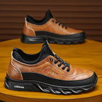 ⏰Limited Time Sale 70% OFF - Men's Casual Fashion  Hiking Shoes – Waterproof, Slip-Resistant, Puncture-Resistant, Impact-Resistant, Wide Toe  – Genuine Leather Outdoor Sports Shoes, Suitable for Various Terrain