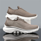 Men's lightweight waterproof walking shoes, comfortable and soft, slip-on style, wide and extra-long design.