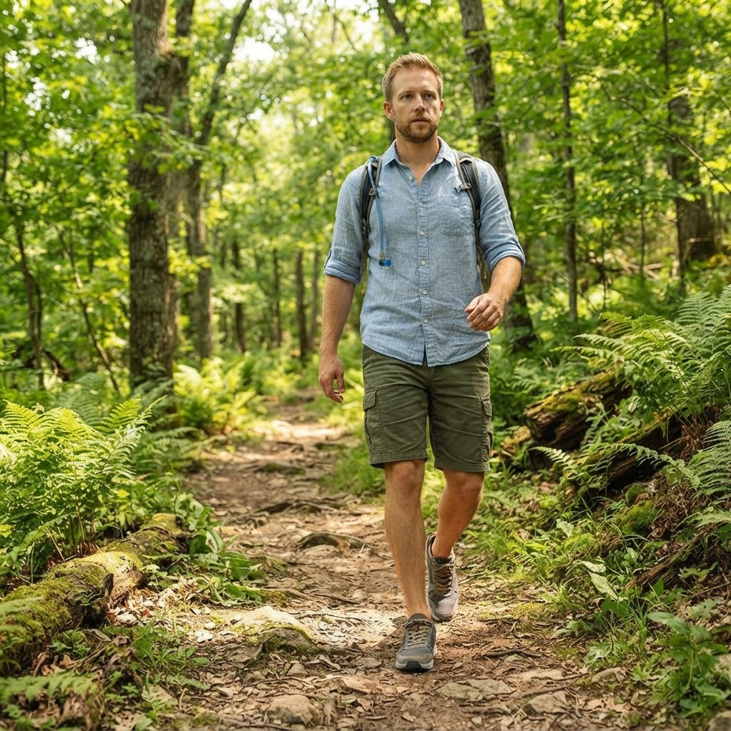 ⏰Limited Time Sale 70% OFF - Men's Lightweight Trail Hiking Shoes – Waterproof Anti-Slip Trail Shoes With Cushioned Sole, Protective Toe & Durable Traction-Wide Toe Box, Arch Support