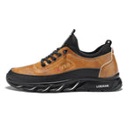 ⏰Limited Time Sale 70% OFF - Men's Casual Fashion  Hiking Shoes – Waterproof, Slip-Resistant, Puncture-Resistant, Impact-Resistant, Wide Toe  – Genuine Leather Outdoor Sports Shoes, Suitable for Various Terrain