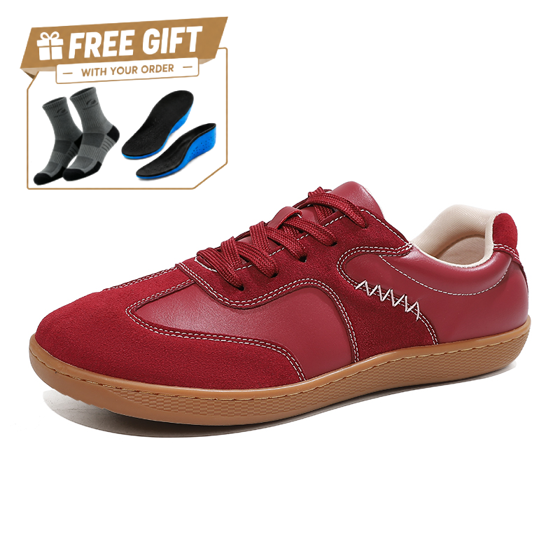 ⏰Limited Time Sale 70% OFF - Men's Genuine Leather Walking Shoes - Lace-Up, Wide Toe Box, Arch Support, Hock Absorption, Waterproof, Slip-Resistant