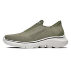 Men's lightweight waterproof walking shoes, comfortable and soft, slip-on style, wide and extra-long design.