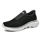 Men's lightweight waterproof walking shoes, comfortable and soft, slip-on style, wide and extra-long design.