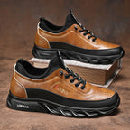 ⏰Limited Time Sale 70% OFF - Men's Casual Fashion  Hiking Shoes – Waterproof, Slip-Resistant, Puncture-Resistant, Impact-Resistant, Wide Toe  – Genuine Leather Outdoor Sports Shoes, Suitable for Various Terrain