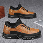 ⏰Limited Time Sale 70% OFF - Men's Casual Fashion  Hiking Shoes – Waterproof, Slip-Resistant, Puncture-Resistant, Impact-Resistant, Wide Toe  – Genuine Leather Outdoor Sports Shoes, Suitable for Various Terrain