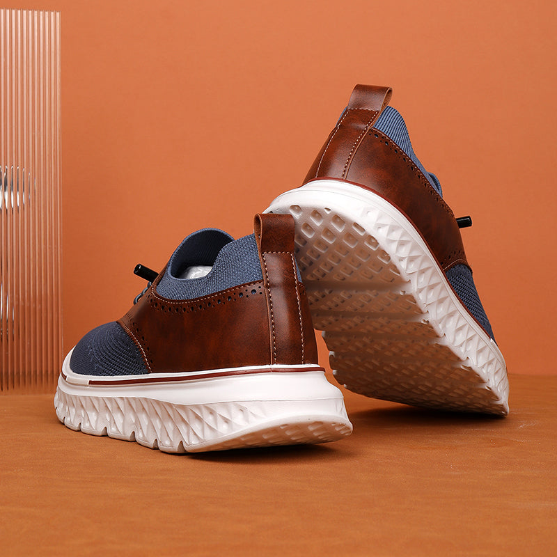 Men's lightweight waterproof Oxford shoes, comfortable and soft, suitable for walking - wide last and extended design