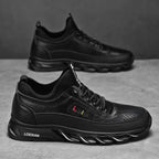 ⏰Limited Time Sale 70% OFF - Men's Casual Fashion  Hiking Shoes – Waterproof, Slip-Resistant, Puncture-Resistant, Impact-Resistant, Wide Toe  – Genuine Leather Outdoor Sports Shoes, Suitable for Various Terrain