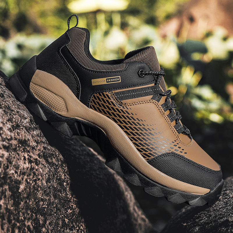 Men's Wear-Resistant Waterproof Hiking Shoes – Wide Toe, Non-Slip, Anti-Puncture