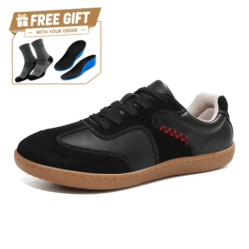⏰Limited Time Sale 70% OFF - Men's Genuine Leather Walking Shoes - Lace-Up, Wide Toe Box, Arch Support, Hock Absorption, Waterproof, Slip-Resistant