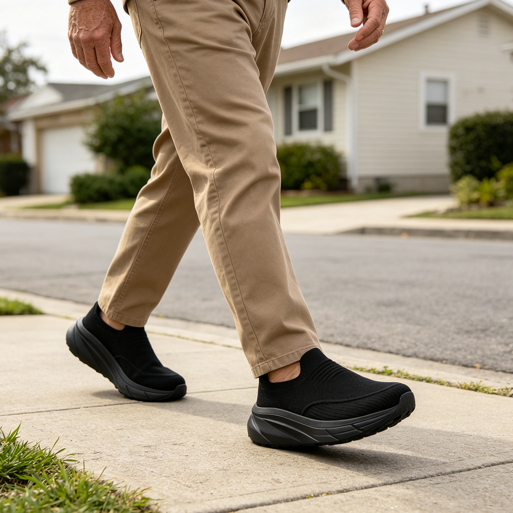 ⏰Limited Time Sale 70% OFF - Men's Slip-On Walking Shoes, Lightweight Casual Sneakers for Men, Suitable For Walking, Work, Travel And Everyday Wear