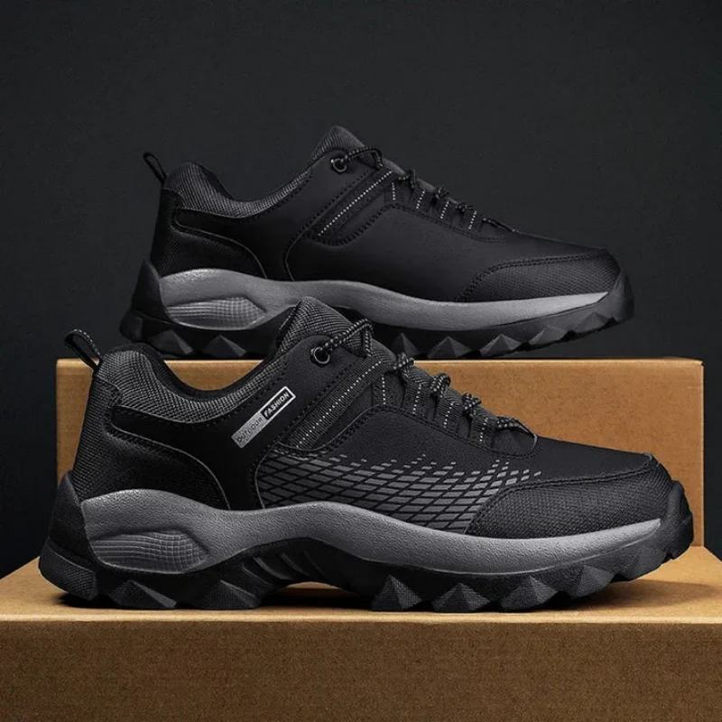 Men's Wear-Resistant Waterproof Hiking Shoes – Wide Toe, Non-Slip, Anti-Puncture