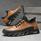 ⏰Limited Time Sale 70% OFF - Men's Casual Fashion  Hiking Shoes – Waterproof, Slip-Resistant, Puncture-Resistant, Impact-Resistant, Wide Toe  – Genuine Leather Outdoor Sports Shoes, Suitable for Various Terrain