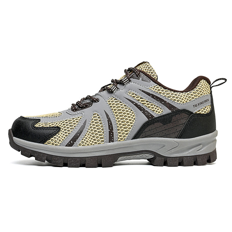 Men's Outdoor Mesh Hiking Shoes – Zero-Pressure, Wide Toe Box,Traction Sole, Breathable And Waterproof Upper