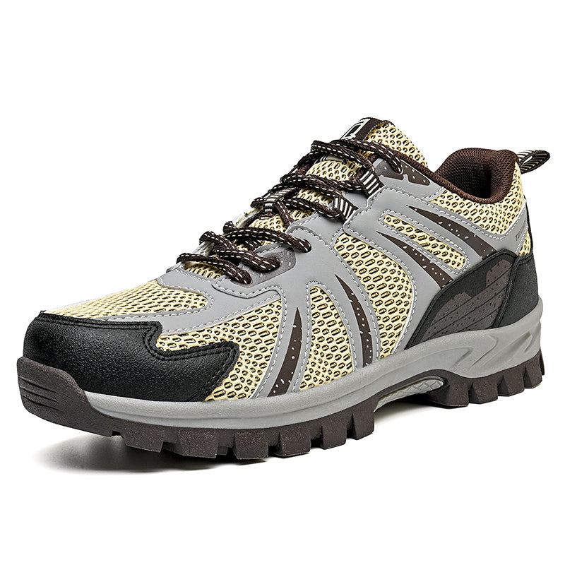 Men's Outdoor Mesh Hiking Shoes – Zero-Pressure, Wide Toe Box,Traction Sole, Breathable And Waterproof Upper