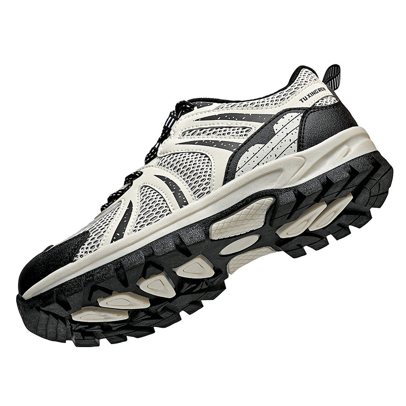 Men's Outdoor Mesh Hiking Shoes – Zero-Pressure, Wide Toe Box,Traction Sole, Breathable And Waterproof Upper