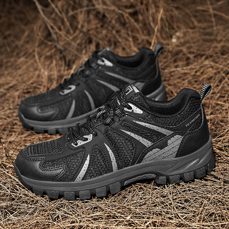 Men's Outdoor Mesh Hiking Shoes – Zero-Pressure, Wide Toe Box,Traction Sole, Breathable And Waterproof Upper