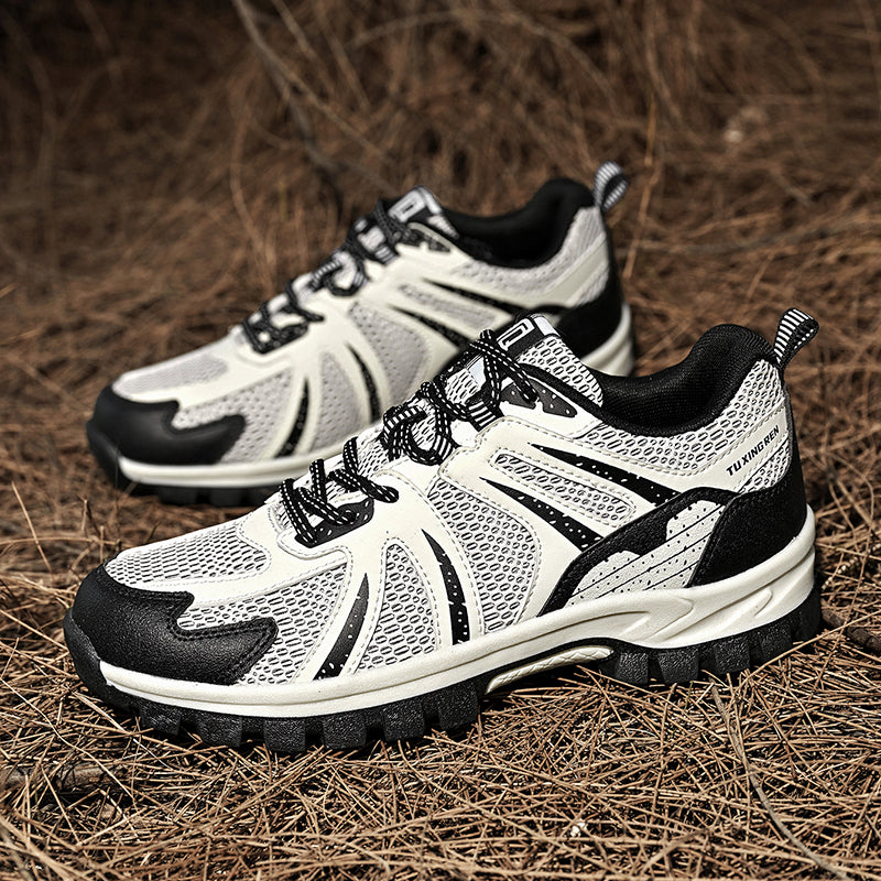 Men's Outdoor Mesh Hiking Shoes – Zero-Pressure, Wide Toe Box,Traction Sole, Breathable And Waterproof Upper