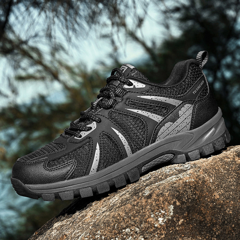 Men's Outdoor Mesh Hiking Shoes – Zero-Pressure, Wide Toe Box,Traction Sole, Breathable And Waterproof Upper