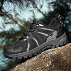 Men's Outdoor Mesh Hiking Shoes – Zero-Pressure, Wide Toe Box,Traction Sole, Breathable And Waterproof Upper