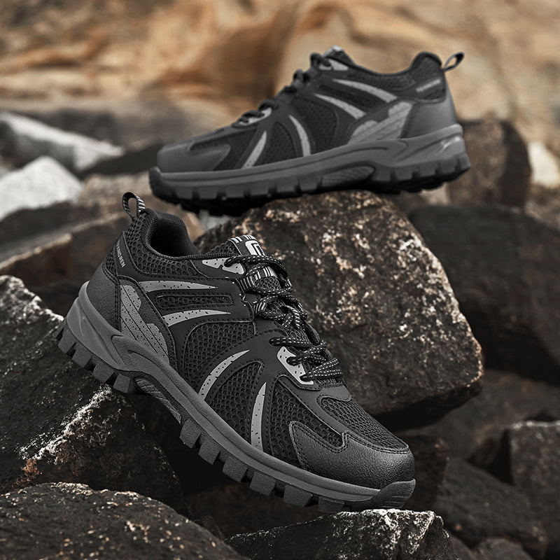 Men's Outdoor Mesh Hiking Shoes – Zero-Pressure, Wide Toe Box,Traction Sole, Breathable And Waterproof Upper
