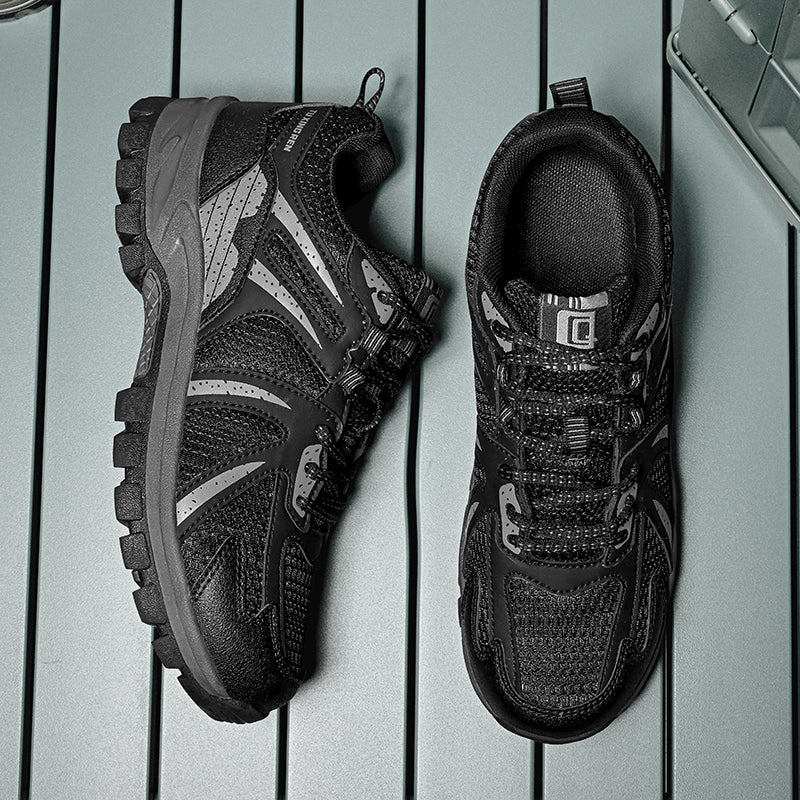 Men's Outdoor Mesh Hiking Shoes – Zero-Pressure, Wide Toe Box,Traction Sole, Breathable And Waterproof Upper