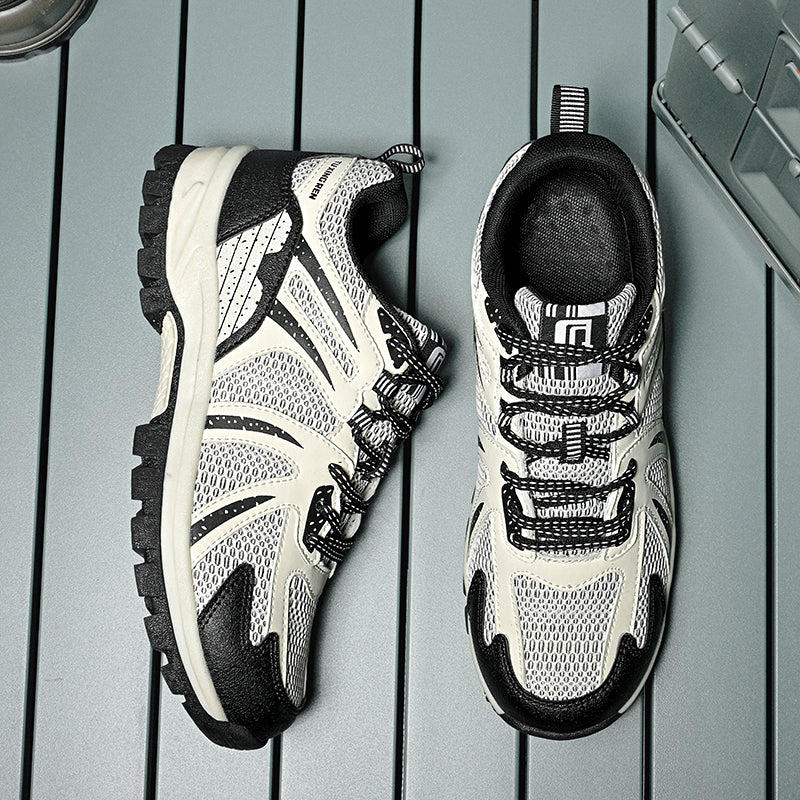Men's Outdoor Mesh Hiking Shoes – Zero-Pressure, Wide Toe Box,Traction Sole, Breathable And Waterproof Upper