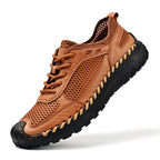 ⏰Limited Time Sale 70% OFF - Men's Mesh Hiking Shoest, Wide Toe Box, Breathable, Quick-Drying, Slip-Resistant, Puncture-Resistant