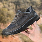 ⏰Limited Time Sale 70% OFF - Men's Mesh Hiking Shoest, Wide Toe Box, Breathable, Quick-Drying, Slip-Resistant, Puncture-Resistant