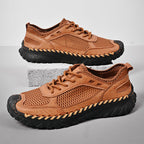 ⏰Limited Time Sale 70% OFF - Men's Mesh Hiking Shoest, Wide Toe Box, Breathable, Quick-Drying, Slip-Resistant, Puncture-Resistant