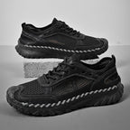 ⏰Limited Time Sale 70% OFF - Men's Mesh Hiking Shoest, Wide Toe Box, Breathable, Quick-Drying, Slip-Resistant, Puncture-Resistant