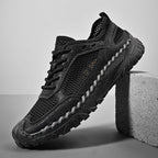 ⏰Limited Time Sale 70% OFF - Men's Mesh Hiking Shoest, Wide Toe Box, Breathable, Quick-Drying, Slip-Resistant, Puncture-Resistant