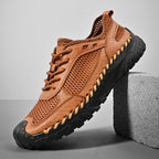 ⏰Limited Time Sale 70% OFF - Men's Mesh Hiking Shoest, Wide Toe Box, Breathable, Quick-Drying, Slip-Resistant, Puncture-Resistant