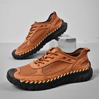 ⏰Limited Time Sale 70% OFF - Men's Mesh Hiking Shoest, Wide Toe Box, Breathable, Quick-Drying, Slip-Resistant, Puncture-Resistant