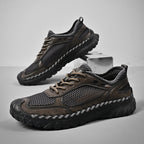 ⏰Limited Time Sale 70% OFF - Men's Mesh Hiking Shoest, Wide Toe Box, Breathable, Quick-Drying, Slip-Resistant, Puncture-Resistant