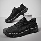 ⏰Limited Time Sale 70% OFF - Men's Mesh Hiking Shoest, Wide Toe Box, Breathable, Quick-Drying, Slip-Resistant, Puncture-Resistant