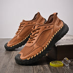 ⏰Limited Time Sale 70% OFF - Men's Mesh Hiking Shoest, Wide Toe Box, Breathable, Quick-Drying, Slip-Resistant, Puncture-Resistant