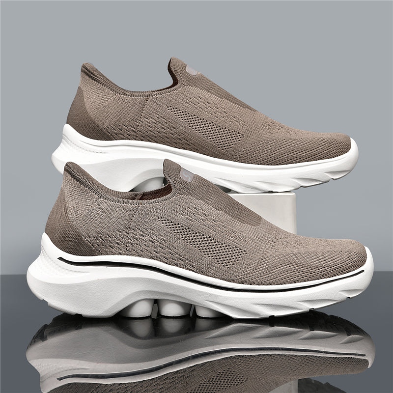 ⏰Limited Time Sale 70% OFF - Men's Slip-on Hiking Shoes - Cushioning Support, Wide Toe Box, Arch Support, Laceless, Comfortable, Breathable, Slip-Resistant, And Puncture-Resistant