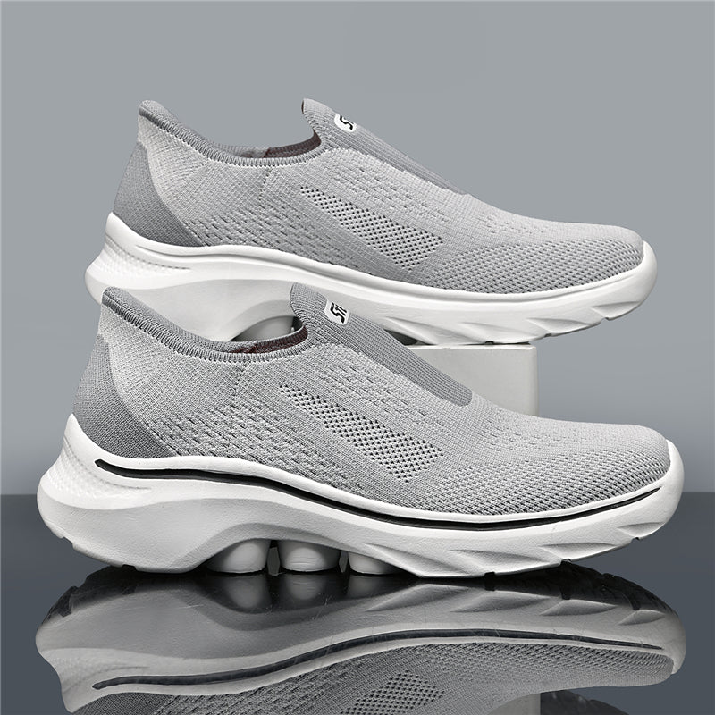 ⏰Limited Time Sale 70% OFF - Men's Slip-on Hiking Shoes - Cushioning Support, Wide Toe Box, Arch Support, Laceless, Comfortable, Breathable, Slip-Resistant, And Puncture-Resistant