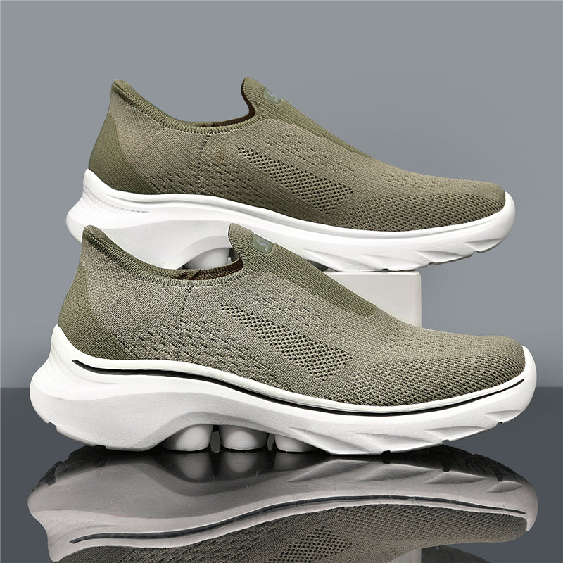 ⏰Limited Time Sale 70% OFF - Men's Slip-on Hiking Shoes - Cushioning Support, Wide Toe Box, Arch Support, Laceless, Comfortable, Breathable, Slip-Resistant, And Puncture-Resistant