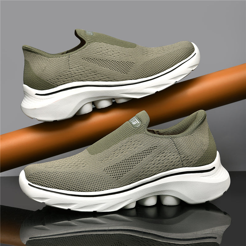⏰Limited Time Sale 70% OFF - Men's Slip-on Hiking Shoes - Cushioning Support, Wide Toe Box, Arch Support, Laceless, Comfortable, Breathable, Slip-Resistant, And Puncture-Resistant